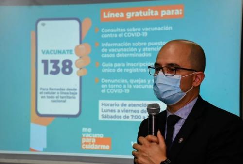 Línea 138 fue habilitada para consultas sobre vacunación Anti-Covid