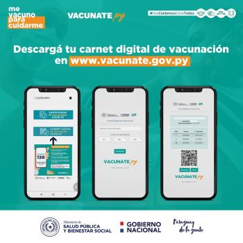 Salud habilitó carnet digital de vacunación Anti-covid