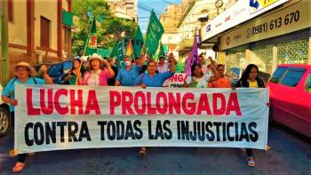 Itinerario de la marcha campesina en Asunción