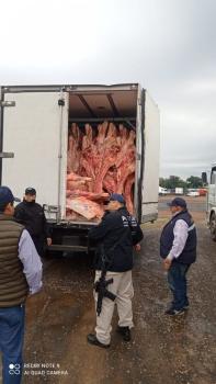 Se incautó 11.450 kg de carne de contrabando